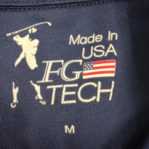FG Tech Men's Short Sleeve Polo Shirt Navy/Multi Size Medium - Picture 8 of 9